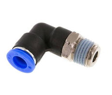 5/16'' x 1/4'' NPT 90deg Elbow Push-in Fitting with Male Threads Brass/PBT NBR Rotatable [2 Pieces]