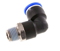 3/8'' x 1/4'' NPT 90-Grad-Winkel-Steckverschraubung mit Außengewinde Messing/PBT NBR drehbar [2 Stück]