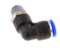 3/8'' x 1/4'' NPT 90-Grad-Winkel-Steckverschraubung mit Außengewinde Messing/PBT NBR drehbar [2 Stück]