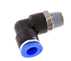 3/8'' x 1/4'' NPT 90-Grad-Winkel-Steckverschraubung mit Außengewinde Messing/PBT NBR drehbar [2 Stück]