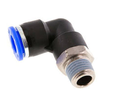 3/8'' x 1/4'' NPT 90-Grad-Winkel-Steckverschraubung mit Außengewinde Messing/PBT NBR drehbar [2 Stück]