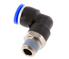 3/8'' x 1/4'' NPT 90-Grad-Winkel-Steckverschraubung mit Außengewinde Messing/PBT NBR drehbar [2 Stück]