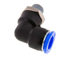 1/2'' x 1/4'' NPT 90deg Ellbogen-Steckverschraubung mit Außengewinde Messing/PBT NBR drehbar [2 Stück]