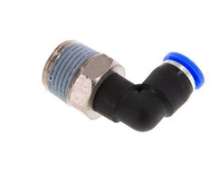 1/4'' x 3/8'' NPT 90deg Elbow Push-in Fitting with Male Threads Brass/PBT NBR Rotatable [2 Pieces]