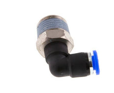1/4'' x 3/8'' NPT 90-Grad-Winkel-Steckverschraubung mit Außengewinde Messing/PBT NBR drehbar [2 Stück]