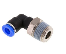 1/4'' x 3/8'' NPT 90deg Elbow Push-in Fitting with Male Threads Brass/PBT NBR Rotatable [2 Pieces]