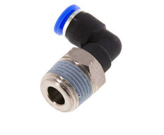 1/4'' x 3/8'' NPT 90deg Elbow Push-in Fitting with Male Threads Brass/PBT NBR Rotatable [2 Pieces]