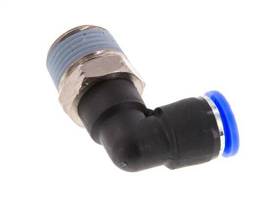 5/16'' x 3/8'' NPT 90-Grad-Steckverschraubung mit Außengewinde Messing/PBT NBR drehbar [2 Stück]