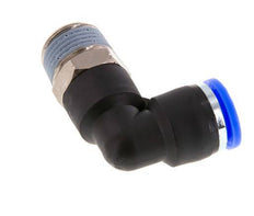 3/8'' x 3/8'' NPT 90-Grad-Steckverschraubung mit Außengewinde Messing/PBT NBR drehbar [2 Stück]