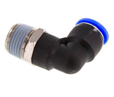 1/2'' x 1/2'' NPT 90-Grad-Winkel-Steckverschraubung mit Außengewinde Messing/PBT NBR drehbar [2 Stück]