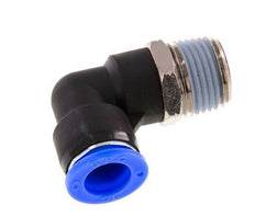 1/2'' x 1/2'' NPT 90-Grad-Winkel-Steckverschraubung mit Außengewinde Messing/PBT NBR drehbar [2 Stück]