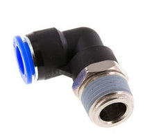 1/2'' x 1/2'' NPT 90-Grad-Winkel-Steckverschraubung mit Außengewinde Messing/PBT NBR drehbar [2 Stück]