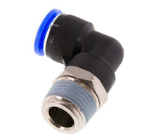 1/2'' x 1/2'' NPT 90-Grad-Winkel-Steckverschraubung mit Außengewinde Messing/PBT NBR drehbar [2 Stück]