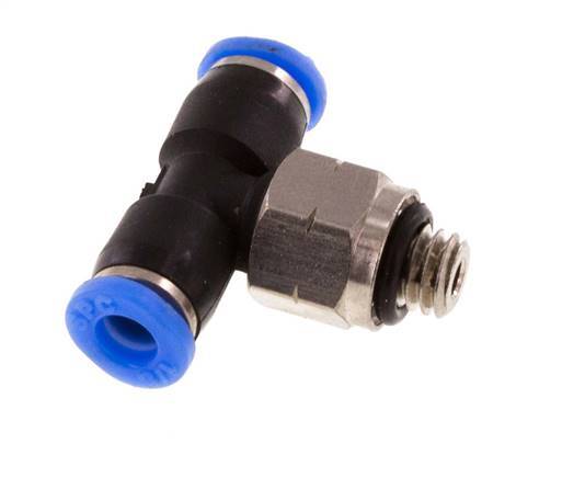 1/8'' x UNF 10-32 Inline T-Steckverschraubung Messing/PBT NBR drehbar [2 Stück]