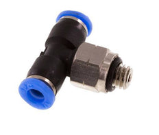 1/8'' x UNF 10-32 Inline T-Steckverschraubung Messing/PBT NBR drehbar [2 Stück]