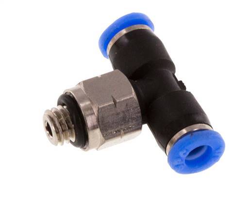 1/8'' x UNF 10-32 Inline T-Steckverschraubung Messing/PBT NBR drehbar [2 Stück]