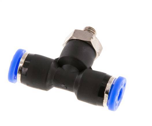 5/32'' x UNF 10-32 Inline T-Steckverschraubung Messing/PBT NBR drehbar [2 Stück]