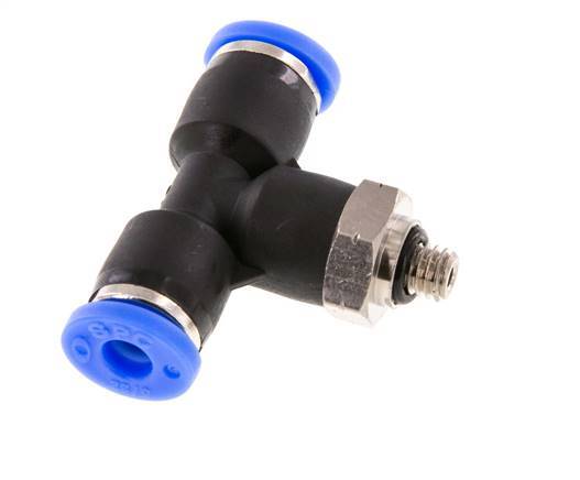 5/32'' x UNF 10-32 Inline T-Steckverschraubung Messing/PBT NBR drehbar [2 Stück]