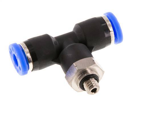 5/32'' x UNF 10-32 Inline T-Steckverschraubung Messing/PBT NBR drehbar [2 Stück]