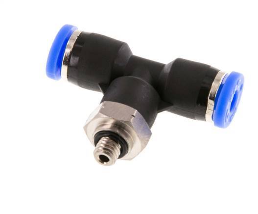 5/32'' x UNF 10-32 Inline T-Steckverschraubung Messing/PBT NBR drehbar [2 Stück]