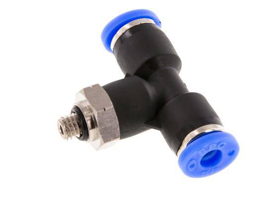 5/32'' x UNF 10-32 Inline T-Steckverschraubung Messing/PBT NBR drehbar [2 Stück]