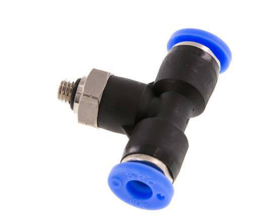 3/16'' x UNF 10-32 Inline T-Steckverschraubung Messing/PBT NBR drehbar [2 Stück]