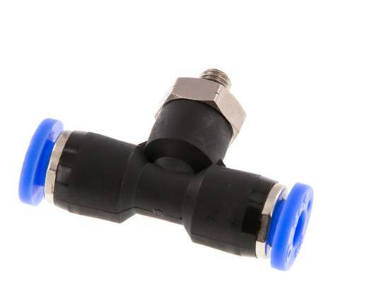 3/16'' x UNF 10-32 Inline T-Steckverschraubung Messing/PBT NBR drehbar [2 Stück]
