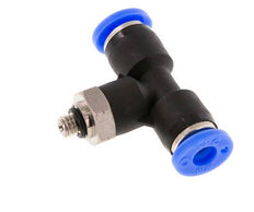 3/16'' x UNF 10-32 Inline T-Steckverschraubung Messing/PBT NBR drehbar [2 Stück]