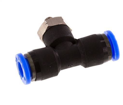 1/4'' x UNF 10-32 Inline T-Steckverschraubung Messing/PBT NBR drehbar [2 Stück]