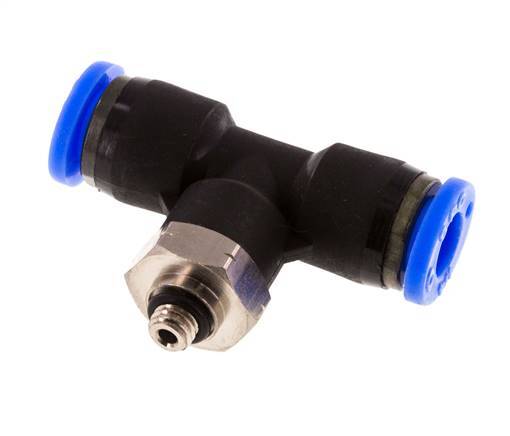 1/4'' x UNF 10-32 Inline T-Steckverschraubung Messing/PBT NBR drehbar [2 Stück]