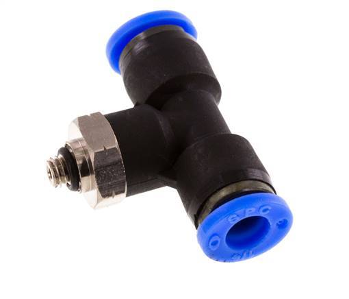 1/4'' x UNF 10-32 Inline T-Steckverschraubung Messing/PBT NBR drehbar [2 Stück]