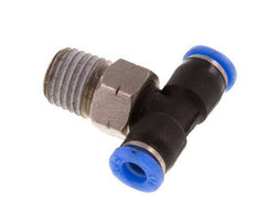 1/8'' x 1/16'' NPT Inline T-Stück Steckverschraubung mit Außengewinde Messing/PBT NBR drehbar [2 Stück]