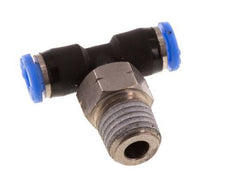 1/8'' x 1/16'' NPT Inline T-Stück Steckverschraubung mit Außengewinde Messing/PBT NBR drehbar [2 Stück]