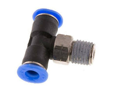 5/32'' x 1/16'' NPT Inline T-Steckverschraubung mit Außengewinde Messing/PBT NBR drehbar [2 Stück]