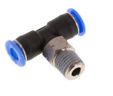 5/32'' x 1/16'' NPT Inline T-Steckverschraubung mit Außengewinde Messing/PBT NBR drehbar [2 Stück]
