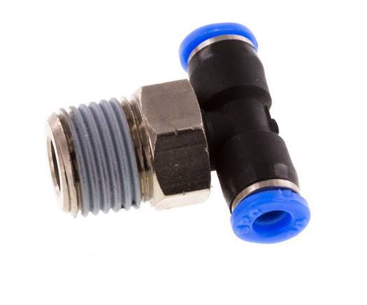 1/8'' x 1/8'' NPT Inline T-Stück Steckverschraubung mit Außengewinde Messing/PBT NBR drehbar [2 Stück]