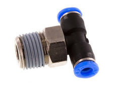 1/8'' x 1/8'' NPT Inline T-Stück Steckverschraubung mit Außengewinde Messing/PBT NBR drehbar [2 Stück]