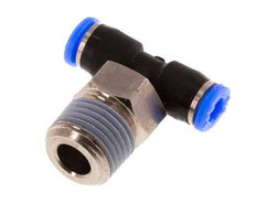 1/8'' x 1/8'' NPT Inline T-Stück Steckverschraubung mit Außengewinde Messing/PBT NBR drehbar [2 Stück]