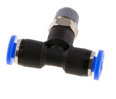 3/16'' x 1/8'' NPT Inline T-Stück Steckverschraubung mit Außengewinde Messing/PBT NBR drehbar [2 Stück]