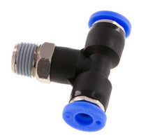 3/16'' x 1/8'' NPT Inline T-Stück Steckverschraubung mit Außengewinde Messing/PBT NBR drehbar [2 Stück]