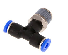 5/32'' x 1/4'' NPT Inline T-Steckverschraubung mit Außengewinde Messing/PBT NBR drehbar [2 Stück]