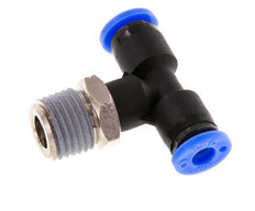 3/16'' x 1/4'' NPT Inline T-Steckverschraubung mit Außengewinde Messing/PBT NBR drehbar [2 Stück]