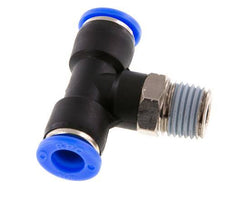 5/16'' x 1/4'' NPT Inline T-Steckverschraubung mit Außengewinde Messing/PBT NBR drehbar [2 Stück]