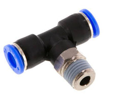 5/16'' x 1/4'' NPT Inline T-Steckverschraubung mit Außengewinde Messing/PBT NBR drehbar [2 Stück]