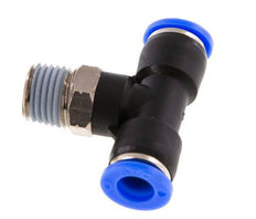 5/16'' x 1/4'' NPT Inline T-Steckverschraubung mit Außengewinde Messing/PBT NBR drehbar [2 Stück]