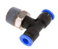 1/4'' x 3/8'' NPT Inline T-Stück Steckverschraubung mit Außengewinde Messing/PBT NBR drehbar [2 Stück]