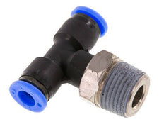 1/4'' x 3/8'' NPT Inline T-Stück Steckverschraubung mit Außengewinde Messing/PBT NBR drehbar [2 Stück]