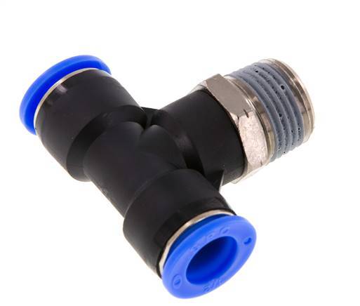 1/2'' x 1/2'' NPT Inline-T-Stück Einsteckverschraubung mit Außengewinde Messing/PBT NBR drehbar