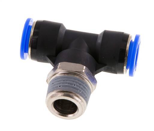 1/2'' x 1/2'' NPT Inline-T-Stück Einsteckverschraubung mit Außengewinde Messing/PBT NBR drehbar