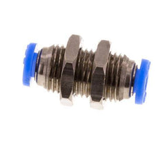 1/8''-Steckverschraubung Messing/PBT NBR Bulkhead [2 Stück]